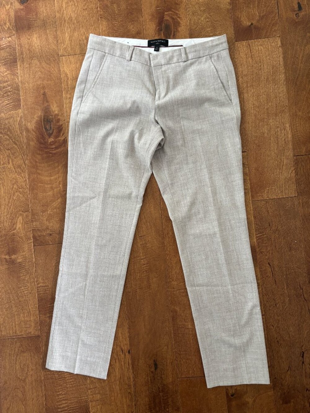 Banana Republic Reegan Light Gray Slim Ankle Trousers, Size 4
